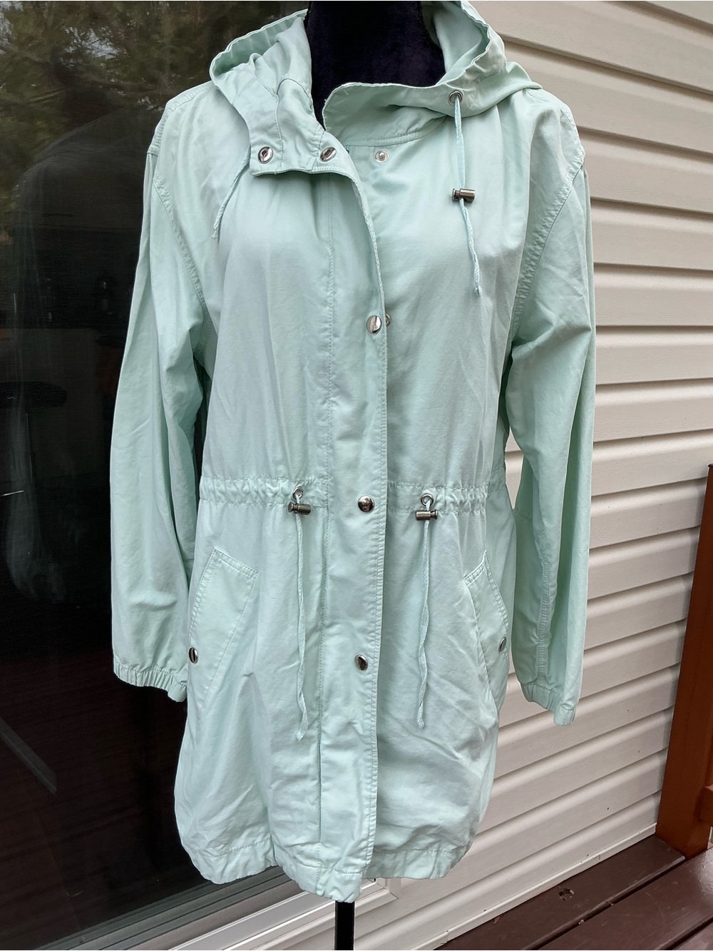 J. Crew Mint Green Hooded Utility Anorak🪷